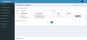 Admin panel