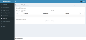 Admin panel
