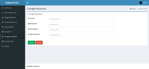 Admin panel