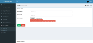 Admin panel