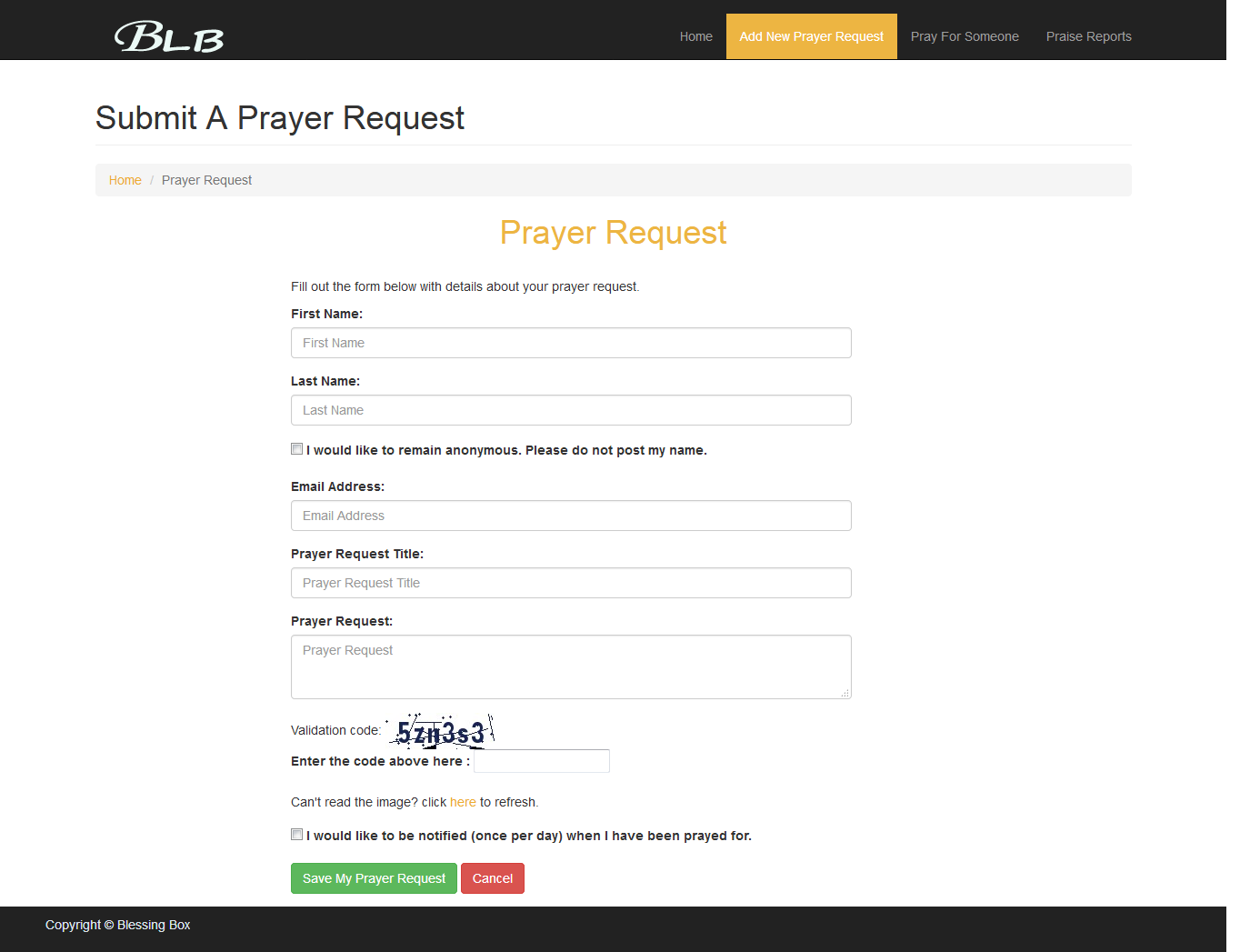 Blessing Box Script